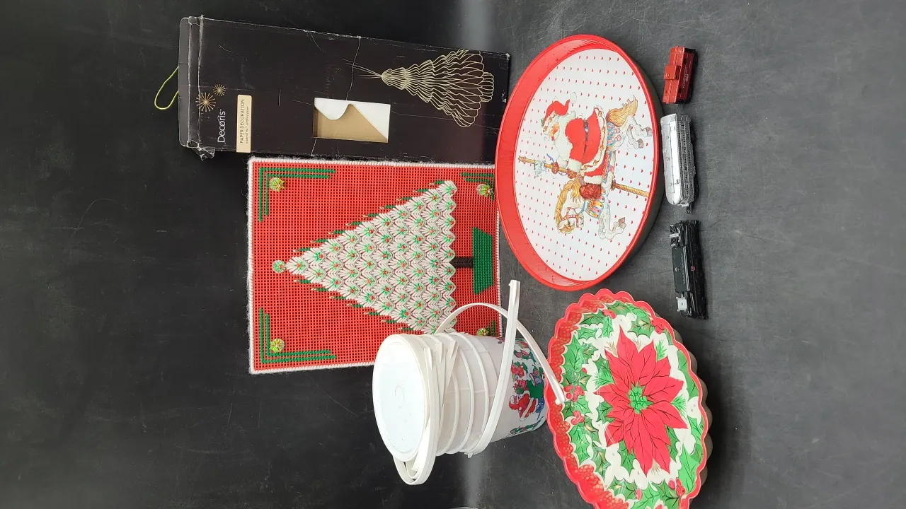 HALLMARK TRAINS, PLASTIC BUCKETS & more