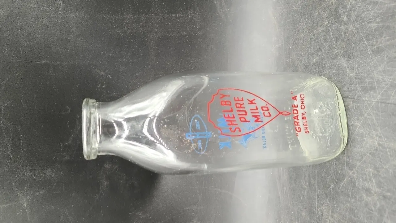 VINTAGE SHELBY, OHIO PURE MILK BOTTLE