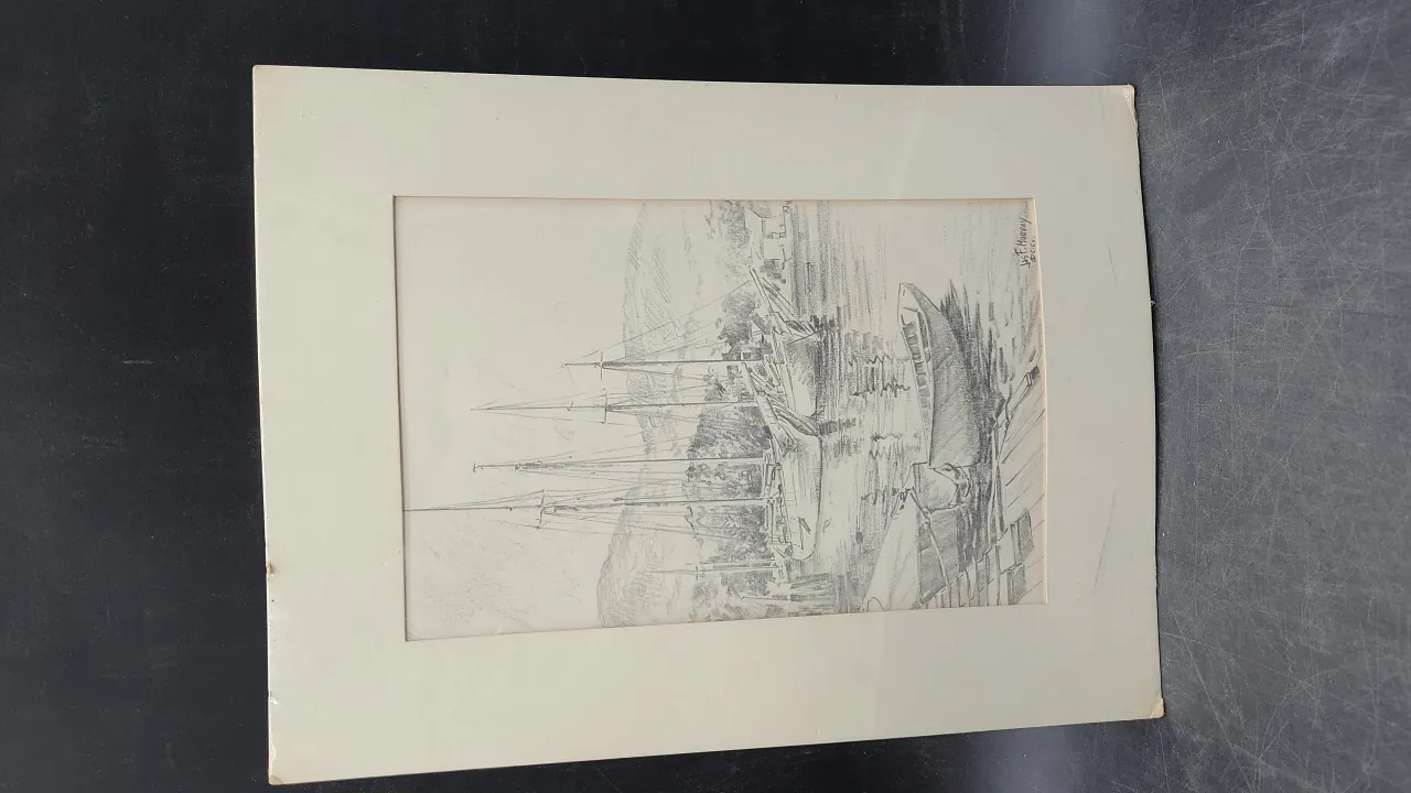 MATTED ARTWORK BY JAS F MURRAY