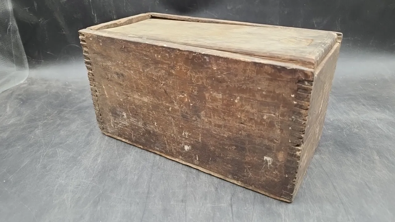 RUSTIC WOOD BOX with STANLEY parts & more