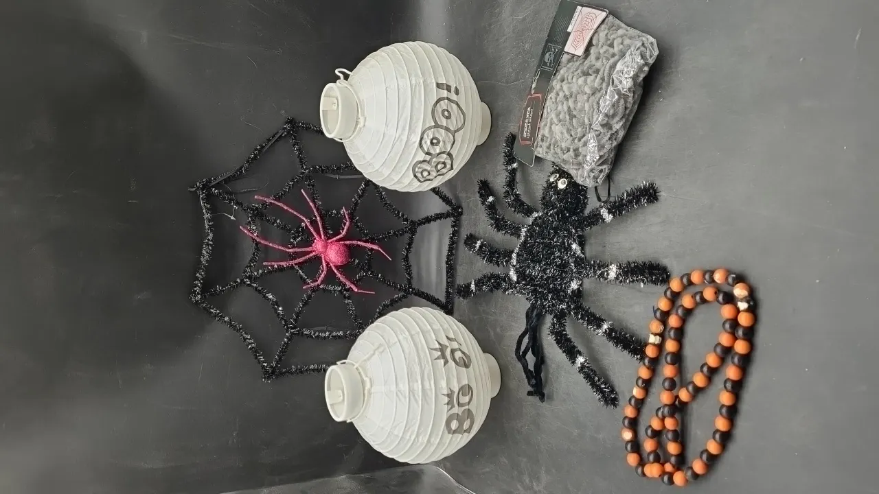 HALLOWEEN DECORATIONS – SPIDER WEB & MORE