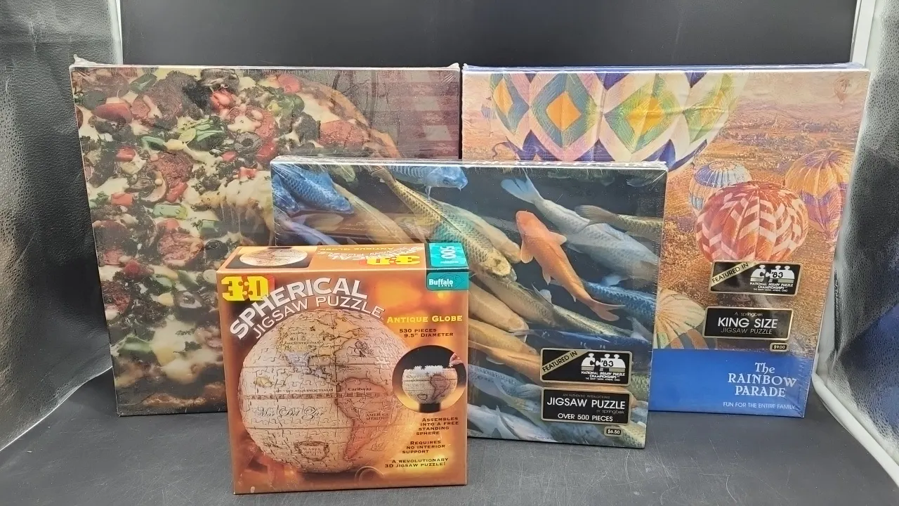 SPRINGBOK PUZZLES (3)- NIB & GLOBE 3D puzzle