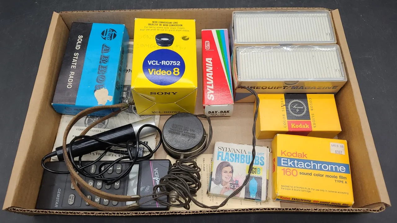 KIDAK MOVIE FILM, SONY CONVERSION LENS, ARROW RADIO, AIREQUIPT MAGAZINES & more