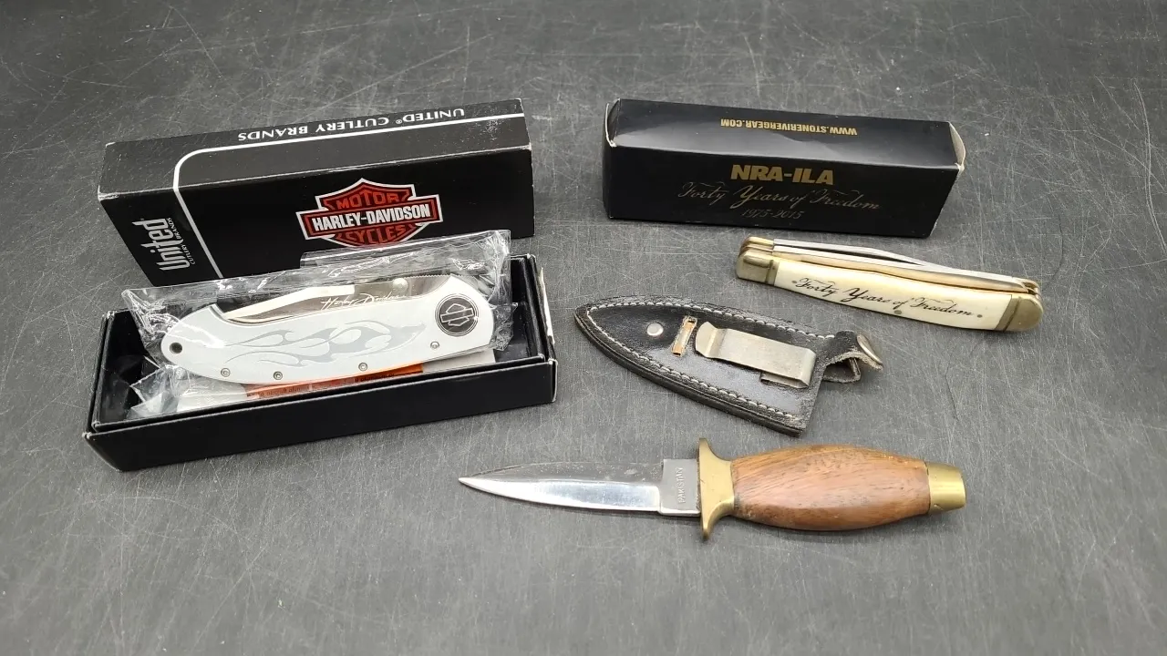 HARLEY DAVIDSON, NRA-ILA & PAKISTAN POCKET KNIVES