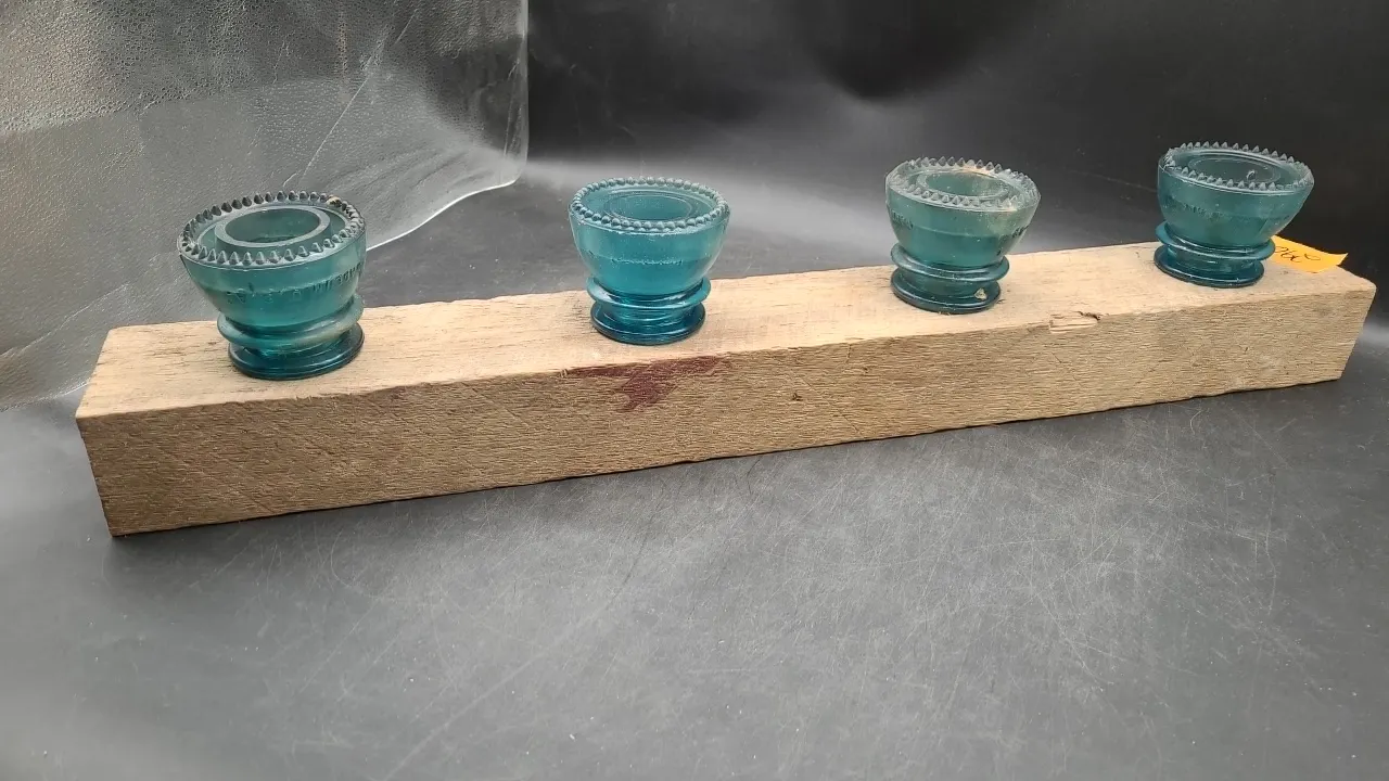 RUSTIC INSULATOR CANDLE HOLDER