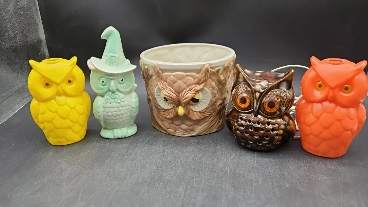 OWL DECOR- LIGHT, PLANTER & more