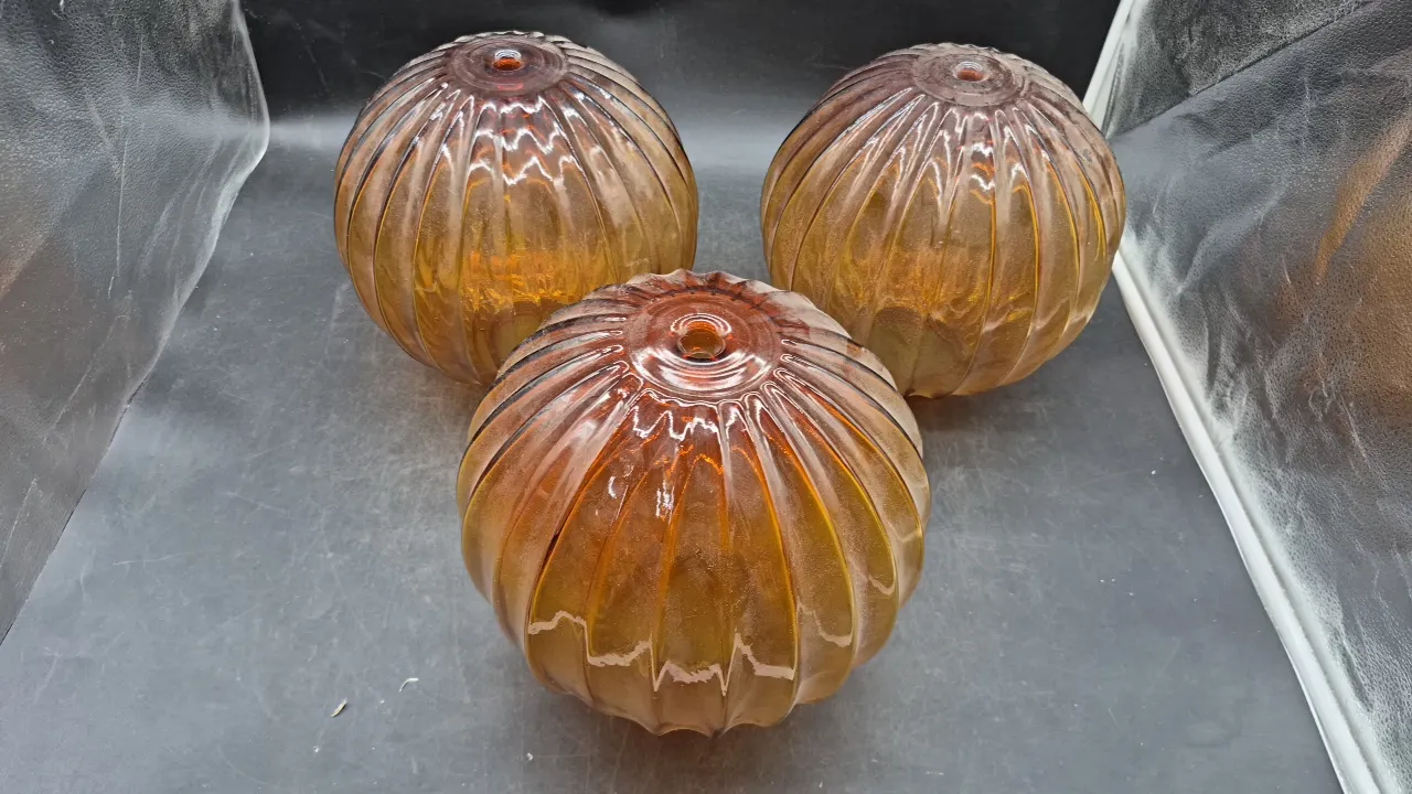 VINTAGE GLASS GLOBES (3)