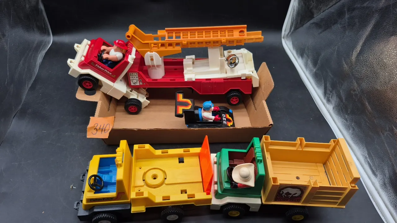 FISHER PRICE TRUCKS & FIRE TRUCK