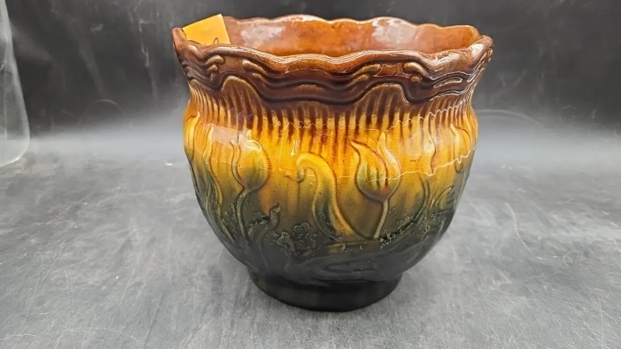 VINTAGE GLAZED JARDINIERE