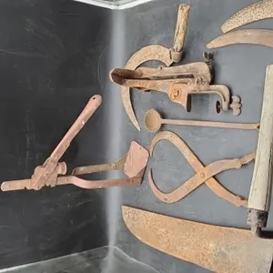 VINTAGE TOOL- tongs, sickle & more