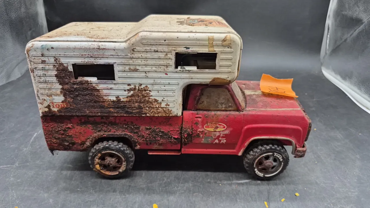 TONKA DODGE pickup truck with a slide-on camper shell
