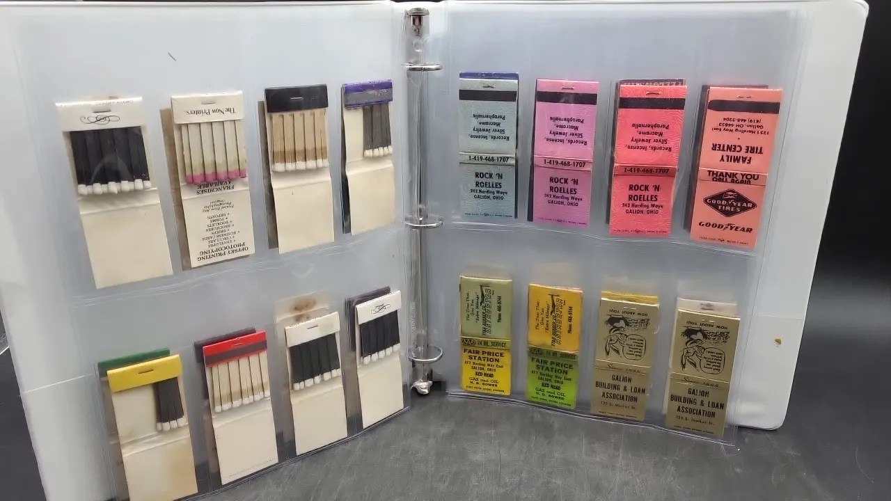 VINTAGE MATCHBOOKS IN BINDER