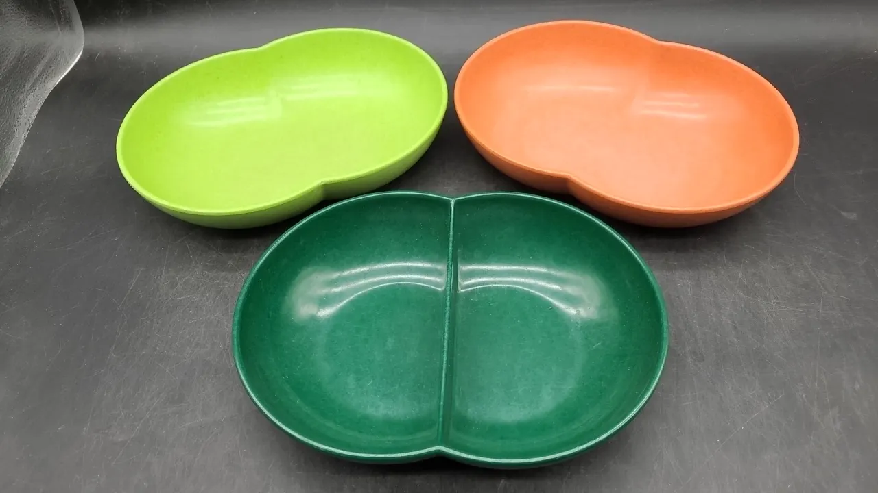 VINTAGE BRANCHELL BOWLS & DIVIDED DISH