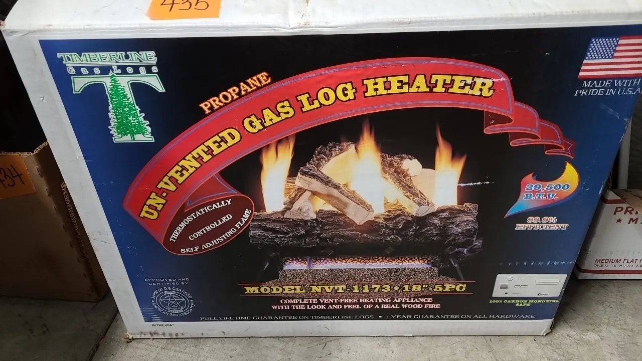 TIMBERLINE UNVENTED GAS LOG HEATER – in original box