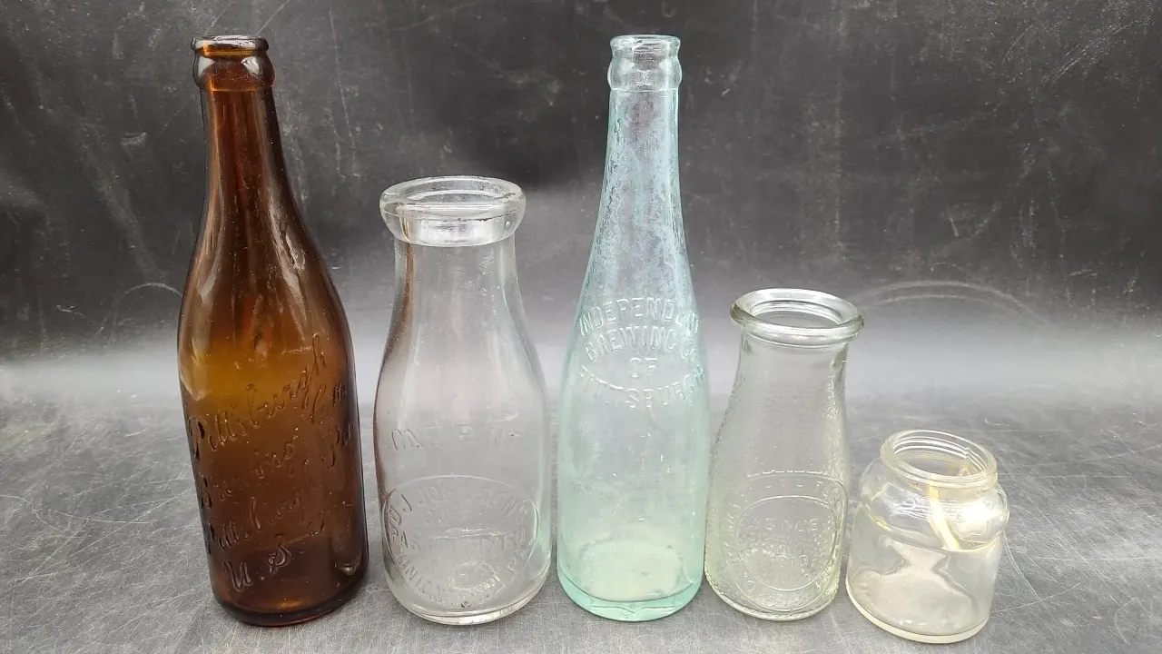 VINTAGE MILK BOTTLES & other BOTTLES
