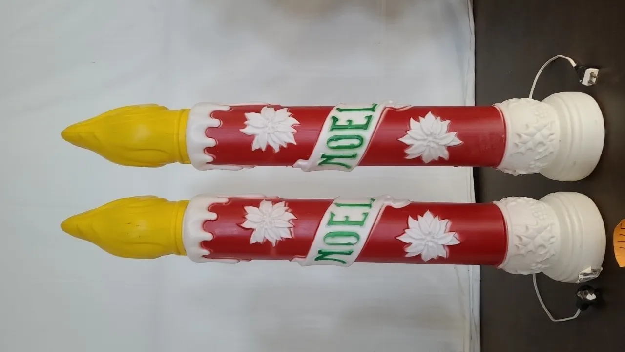 VINTAGE EMPIRE – PAIR of CANDLE BLOW MOLDS with cords