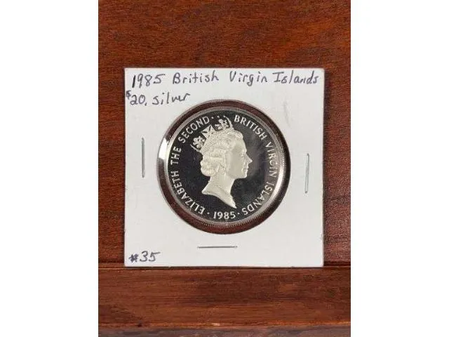 1985 British Virgin Islands 20 Dollar Silver PF