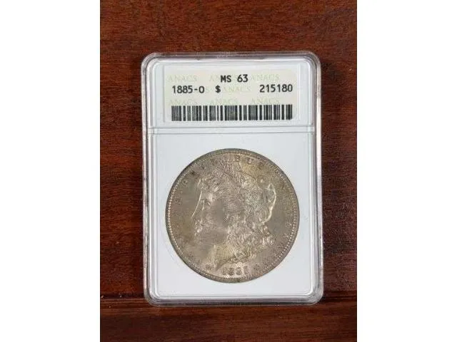 1885 O Morgan Dollar ANACS MS 63