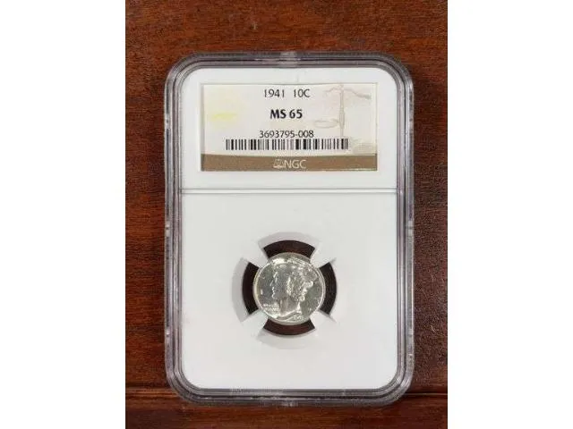 1941 Mercury Dime NGC MS 65
