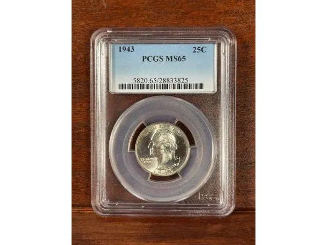 1943 Washington Quarter PCGS MS 65