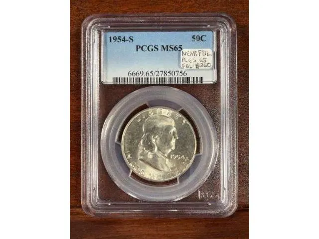 1954S Franklin Half PCGS MS 65