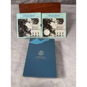 1987 Prestige Set And Little Rock Coin And Medal Set