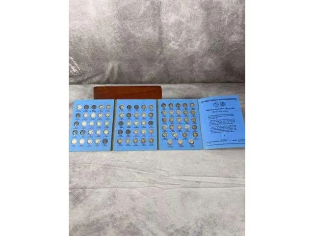 64 Different Mercury Dimes in Folder