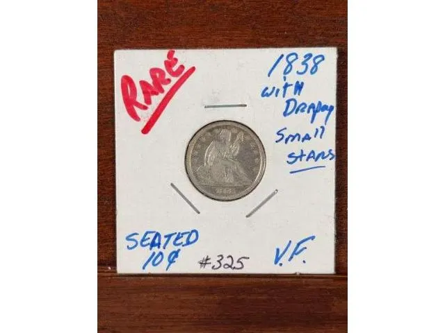 1838 Seated Dime VF