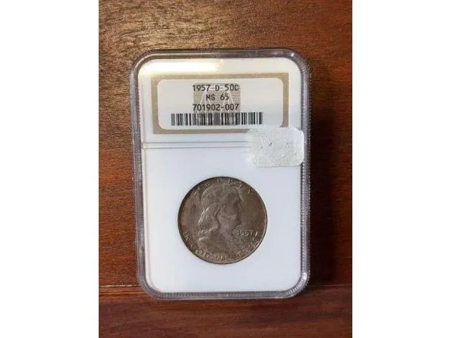 1957D Franklin Half NGC MS 65