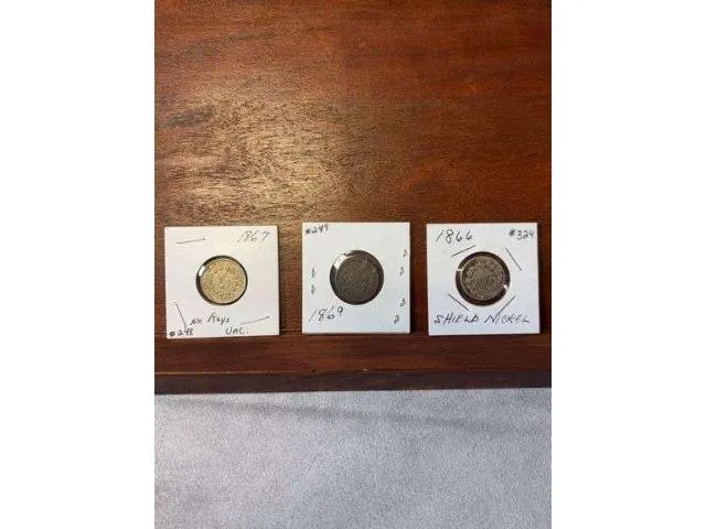 Lot Of 3 Shield Nickels