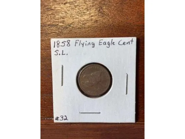 1858 SL Flying Eagle Cent VF