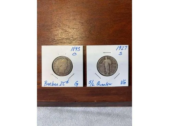 1893O G And 1927S VG US Quarters
