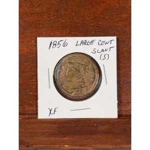 1856 Slanted 5 Large Cent XF+