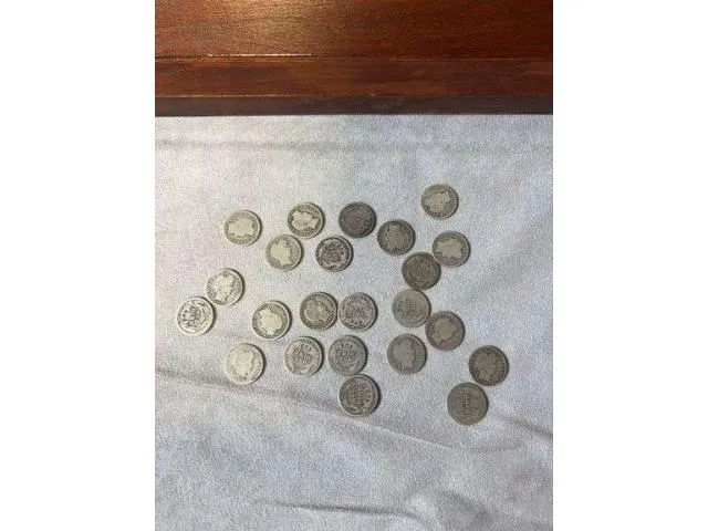 Lot Of 22 Barber Dimes