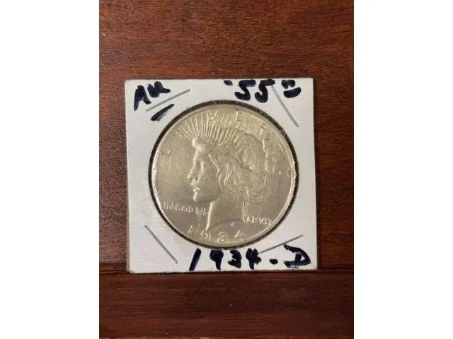 1934 D Peace Dollar AU