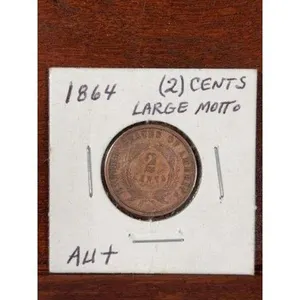 1864 2 Cent Piece AU