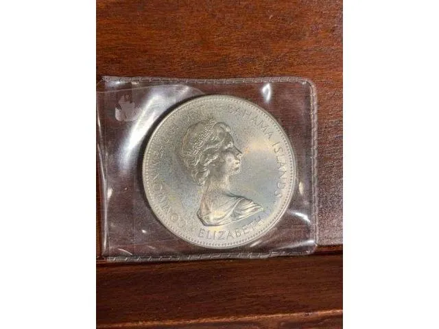 1971 Bahama Islands Silver 5 Dollar Coin