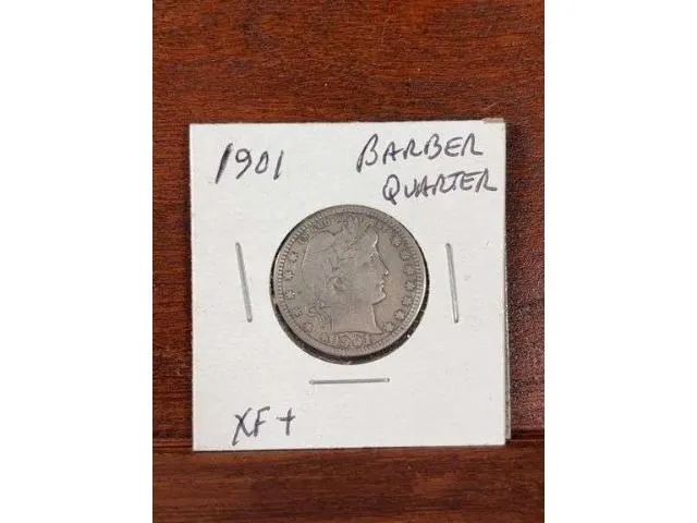 1901 Barber Quarter XF+