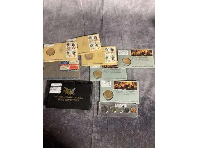 Lot Of First Day Covers, Medals, And Miscellaneous Coins