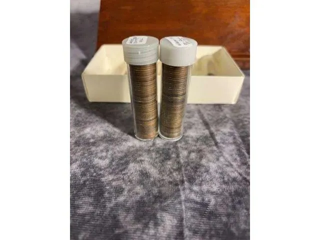 2 Rolls Of Wheat Pennies and 4 Partial Rolls Of Lincoln Memorial Cents