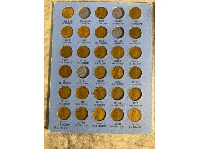 Partial Set Of Lincoln Cents 1909VDB To 1940S Including Semi Key Dates