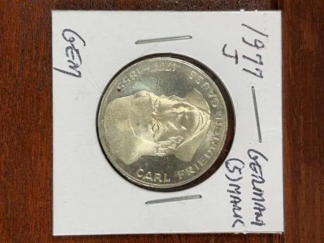 1977 J Germany Silver 5 Mark BU