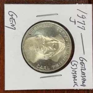 1977 J Germany Silver 5 Mark BU