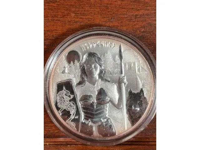 2022 Germany 1 Oz. .9999 Silver 5 Mark Wolf BU