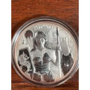 2022 Germany 1 Oz. .9999 Silver 5 Mark Wolf BU