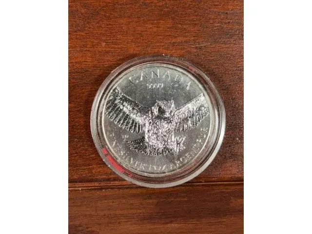2015 Canadian 1 Oz. .9999 5 Dollar Silver Owl