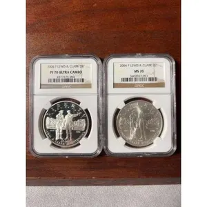 2 - 2004 Lewis And Clark Silver Dollars NGC MS 70 & PF 70 Ultra Cameo