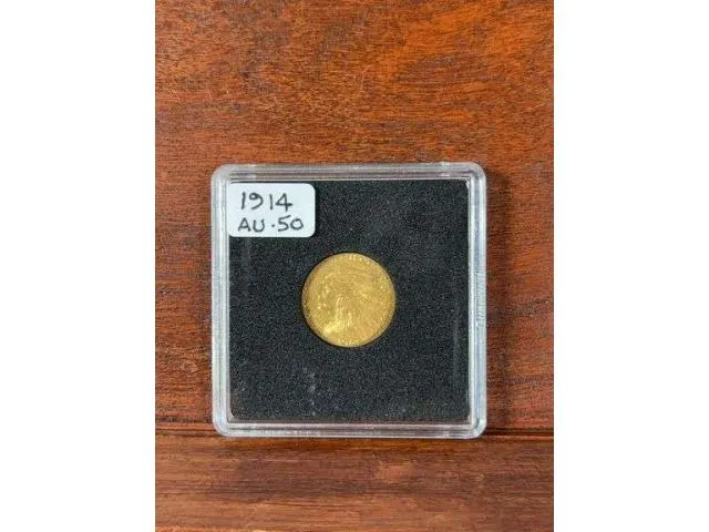 1914 2.5 Dollar Head Gold Piece AU