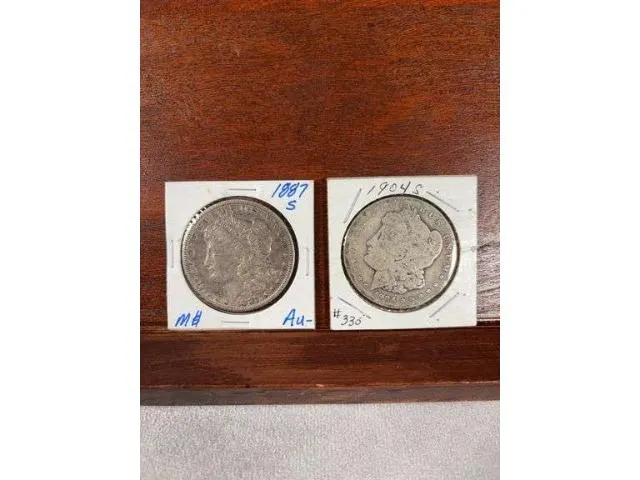 1887S, 1904S Morgan Dollars