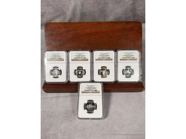 Set of 5 1999 Silver Wuarters NGC PF 70 & PF 69 Ultra Cameo